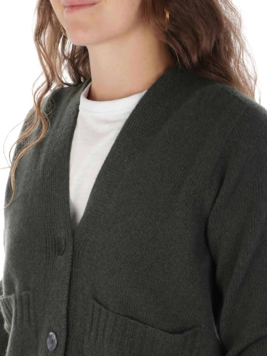 7.1 Settepuntouno | Cardigan Donna Boxy in Lana Merino>Donna Maglie