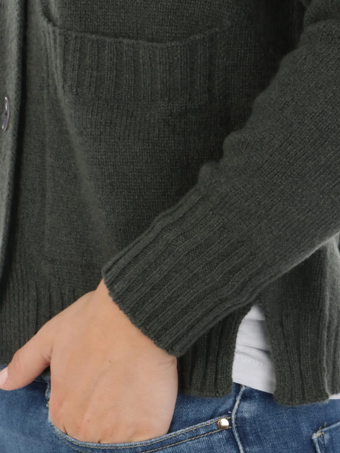7.1 Settepuntouno | Cardigan Donna Boxy in Lana Merino>Donna Maglie