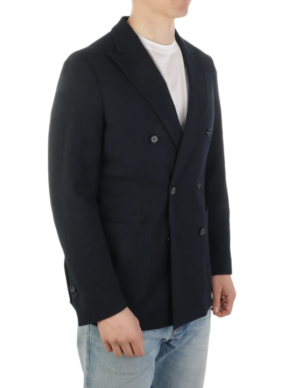 Altea | Giacca Uomo Doppiopetto in Cotone Operato>Uomo Blazer E Giacche