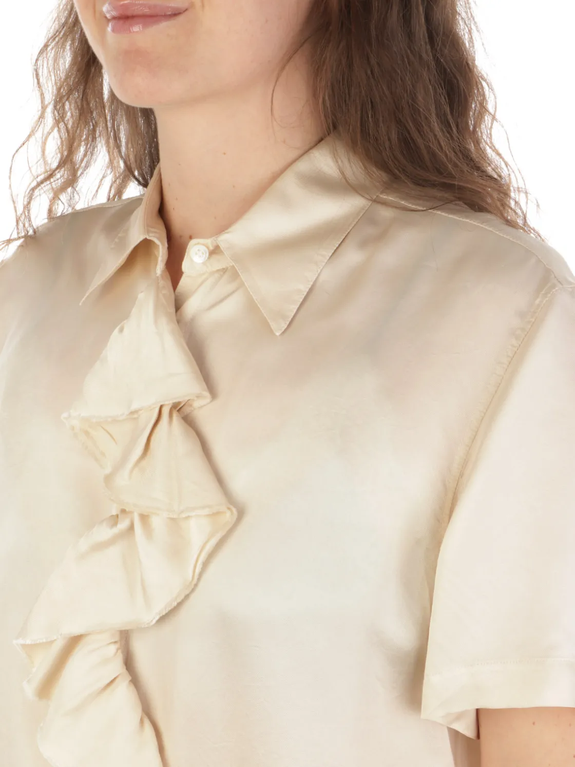 Aspesi | Camicia Donna in Viscosa con Rouches>Donna Camicie