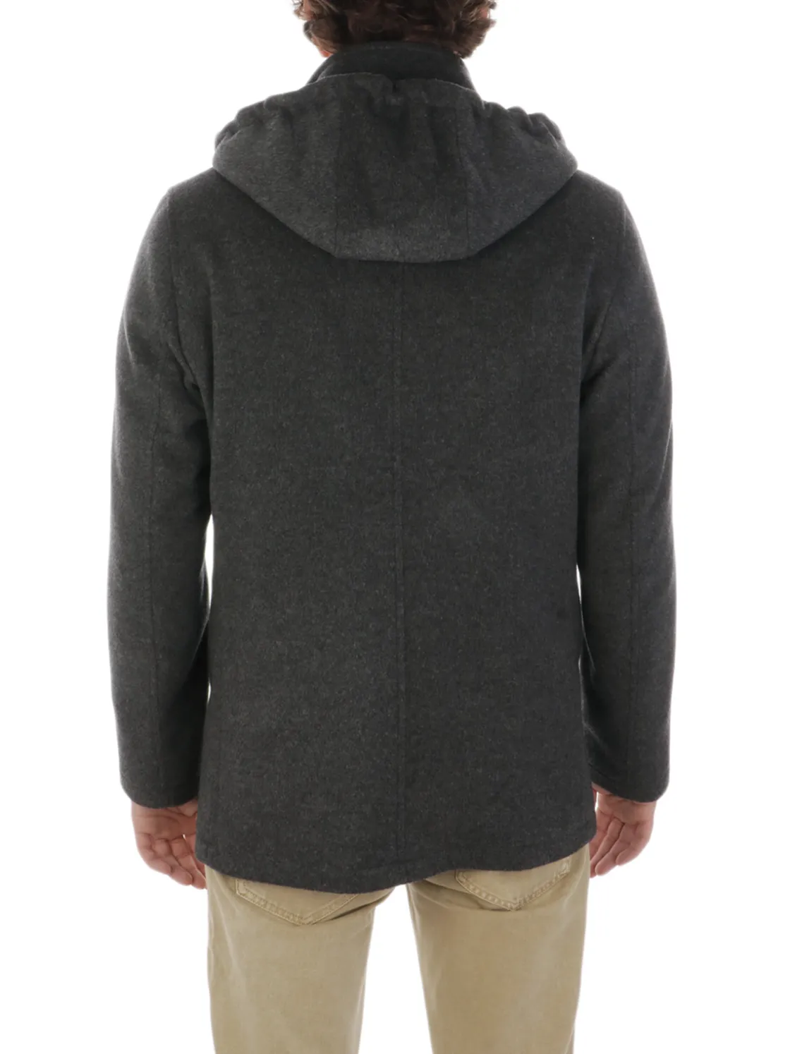 Barba | Cappotto Uomo Snow in Lana e Cashmere>Uomo Giubbotti E Piumini