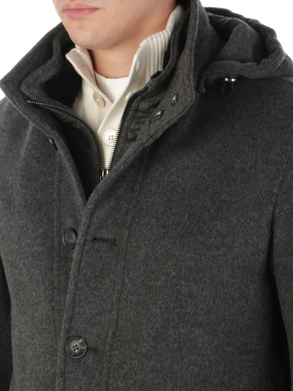 Barba | Cappotto Uomo Snow in Lana e Cashmere>Uomo Giubbotti E Piumini