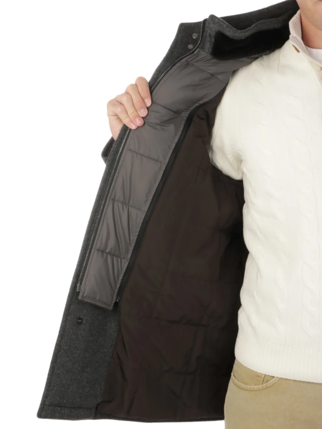 Barba | Cappotto Uomo Snow in Lana e Cashmere>Uomo Giubbotti E Piumini