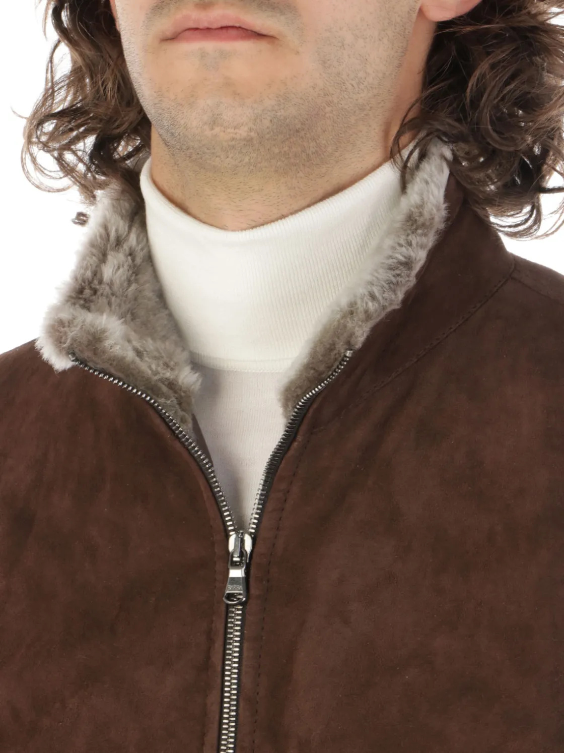 Barba | Giubbotto Uomo Wolf in Suede>Uomo Giubbotti E Piumini