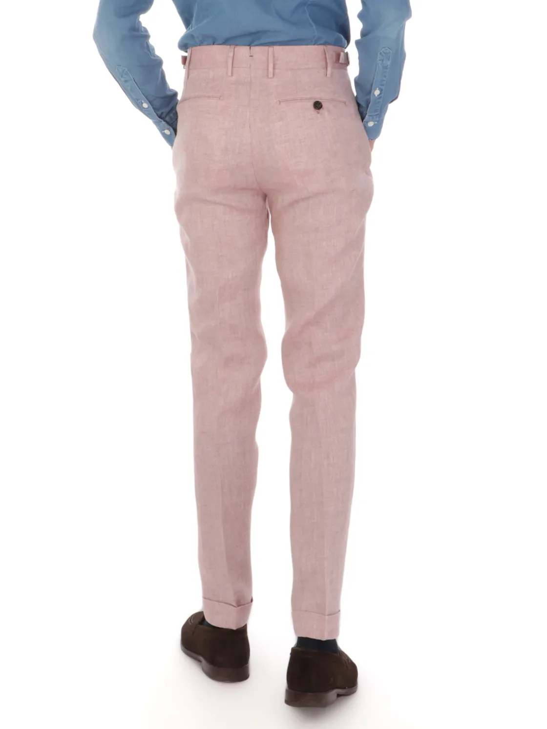Berwich | Pantalone Uomo Retrolong in Lino>Uomo Pantaloni