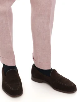Berwich | Pantalone Uomo Retrolong in Lino><noscript><img width=