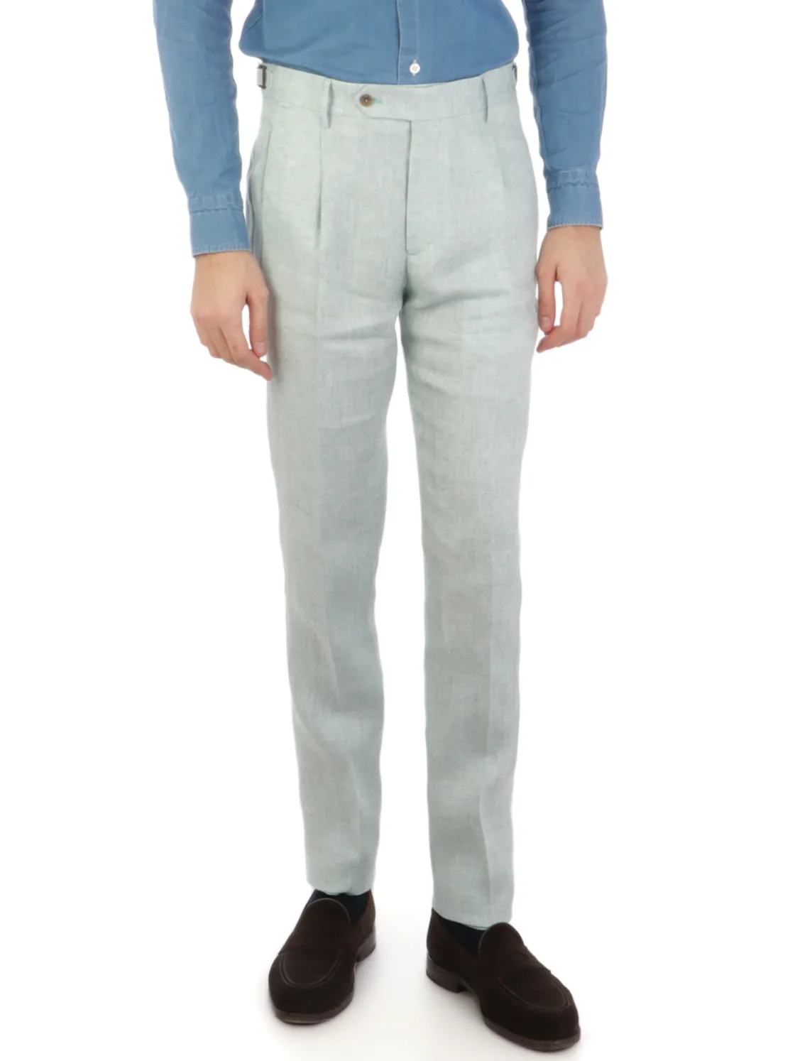 Berwich | Pantalone Uomo Retrolong In Lino>Uomo Pantaloni