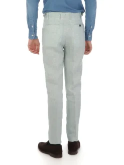 Berwich | Pantalone Uomo Retrolong In Lino>Uomo Pantaloni