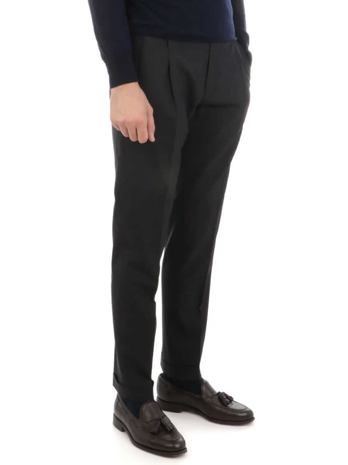 Berwich | Pantalone Uomo Retro in Lana Stretch>Uomo Pantaloni