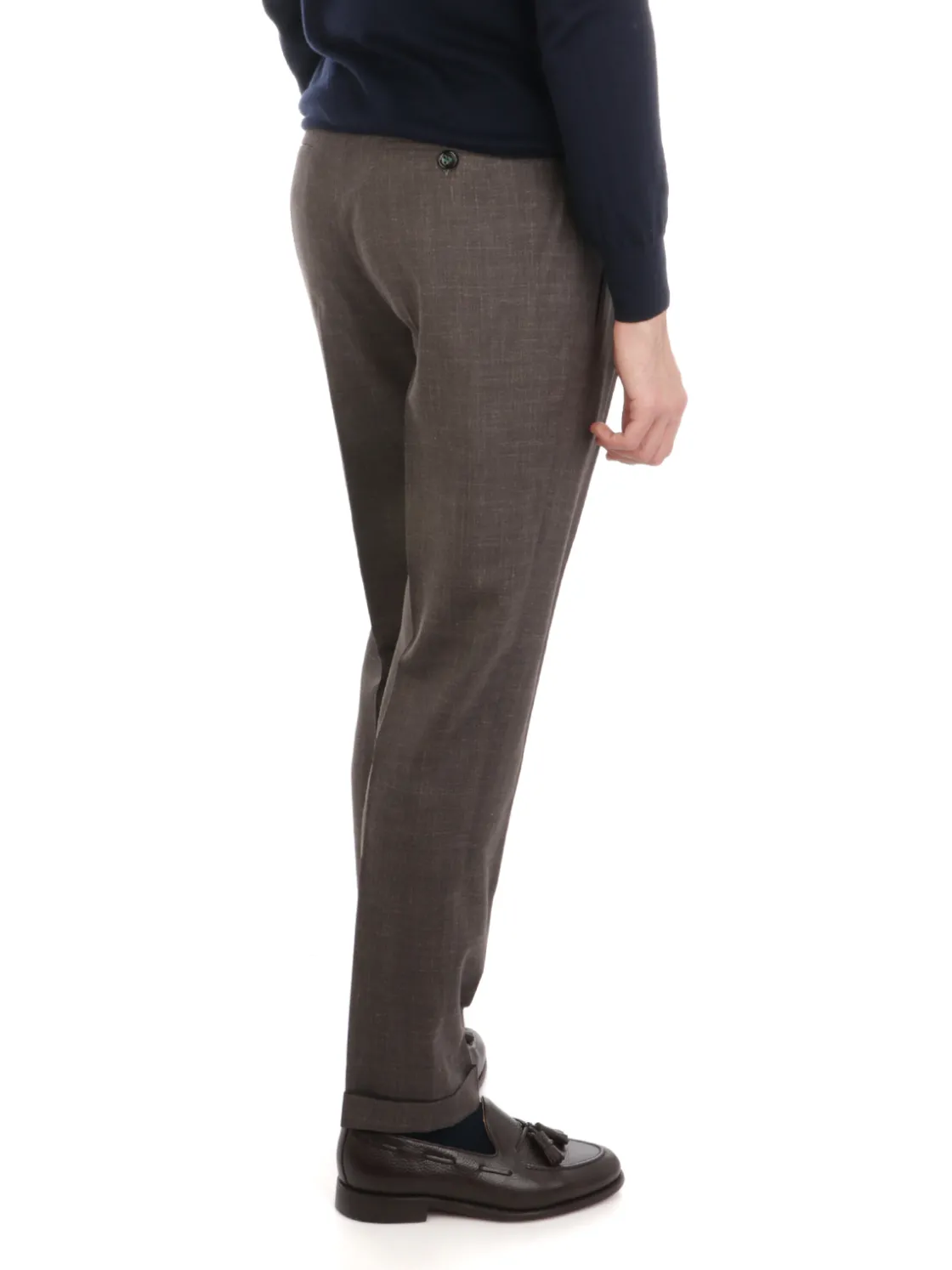 Berwich | Pantalone Uomo Retro in Lana e Seta>Uomo Pantaloni