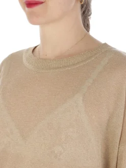 B.YU | Maglia Donna Boxy Lurex><noscript><img width=