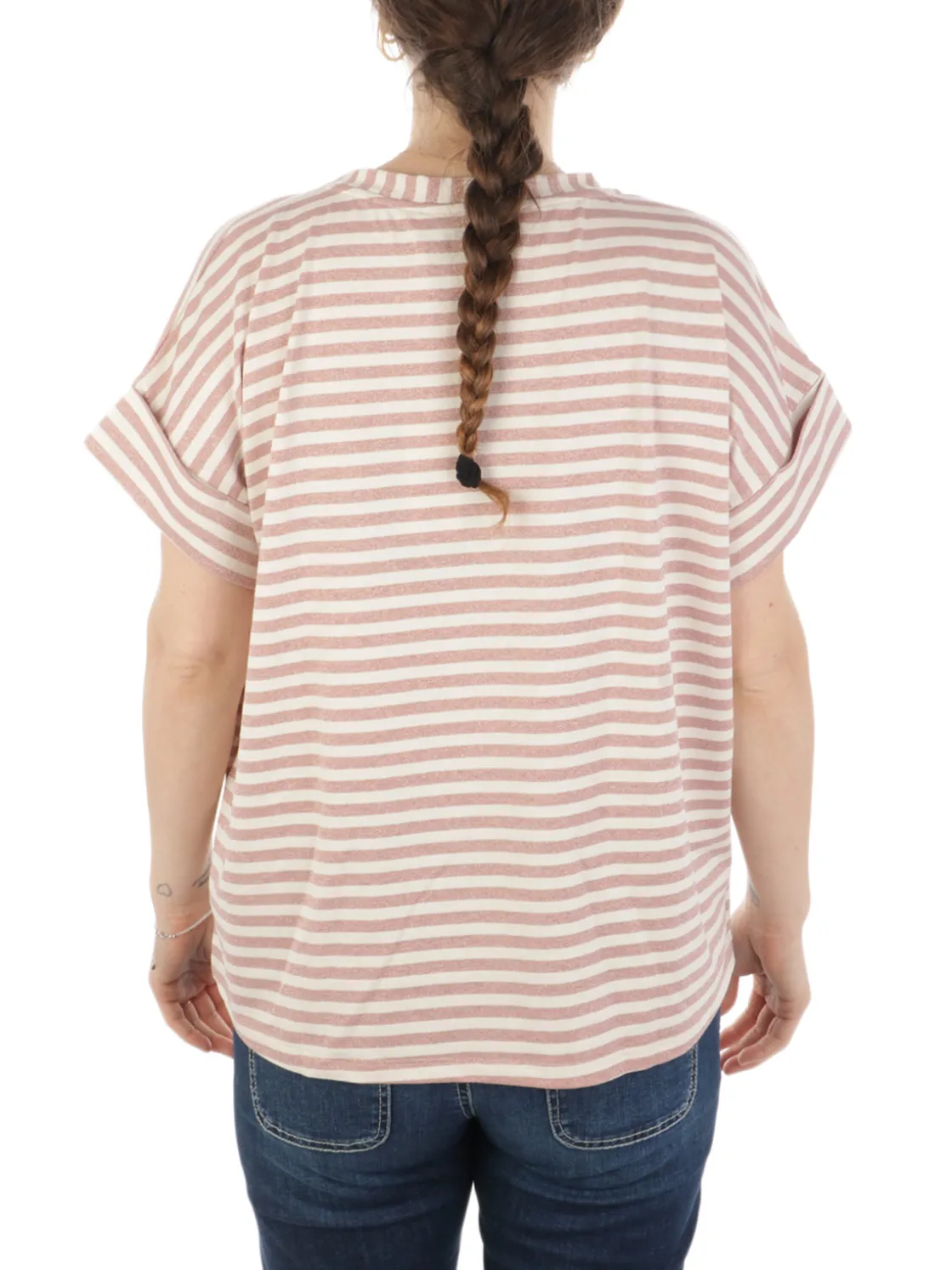 B.YU | T-Shirt Donna Girocollo Riga Lurex>Donna T-Shirts