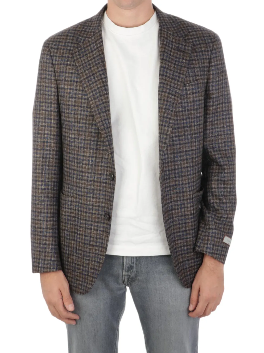 Canali | Giacca Uomo Foderata in Lana a Quadretti>Uomo Blazer E Giacche
