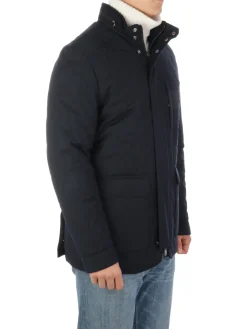 Corneliani | Caban Uomo Imbottito in Viscosa>Uomo Cappotti E Trench