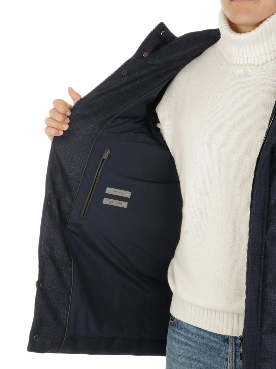 Corneliani | Caban Uomo Trapuntato in Lana>Uomo Cappotti E Trench