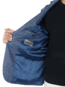 Corneliani | Giacca Uomo In Lana e Seta a Quadri><noscript><img width=