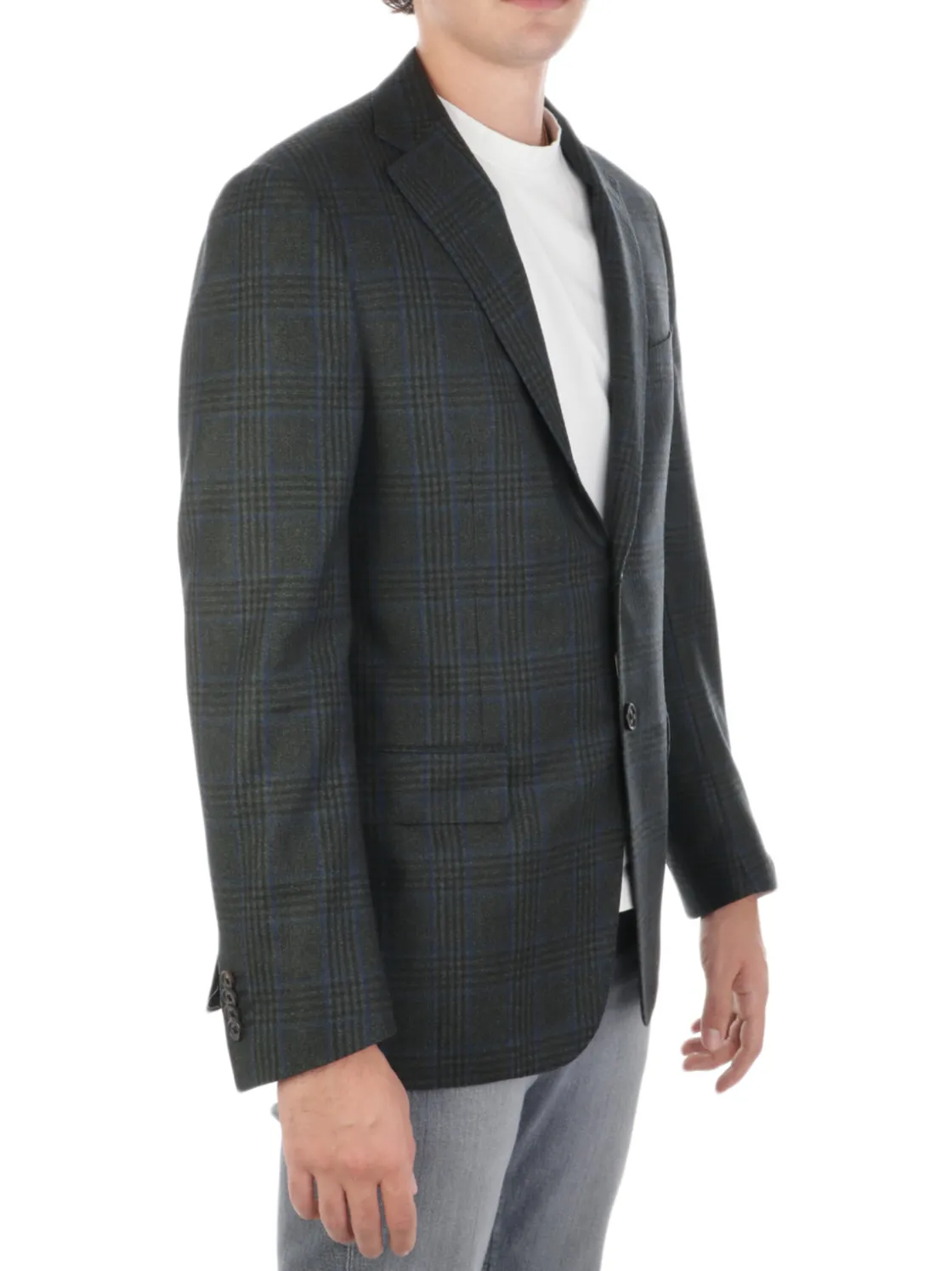 Corneliani | Giacca Uomo in Lana Vergine Finestrata>Uomo Blazer E Giacche