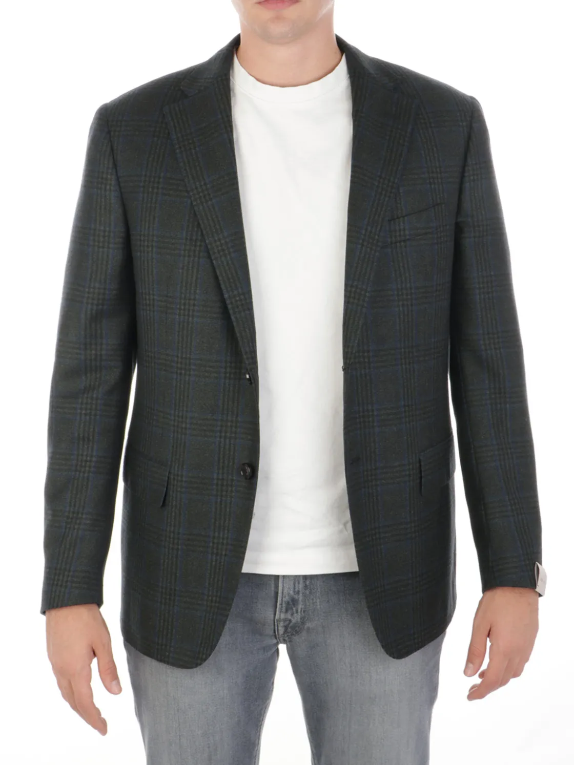 Corneliani | Giacca Uomo in Lana Vergine Finestrata>Uomo Blazer E Giacche