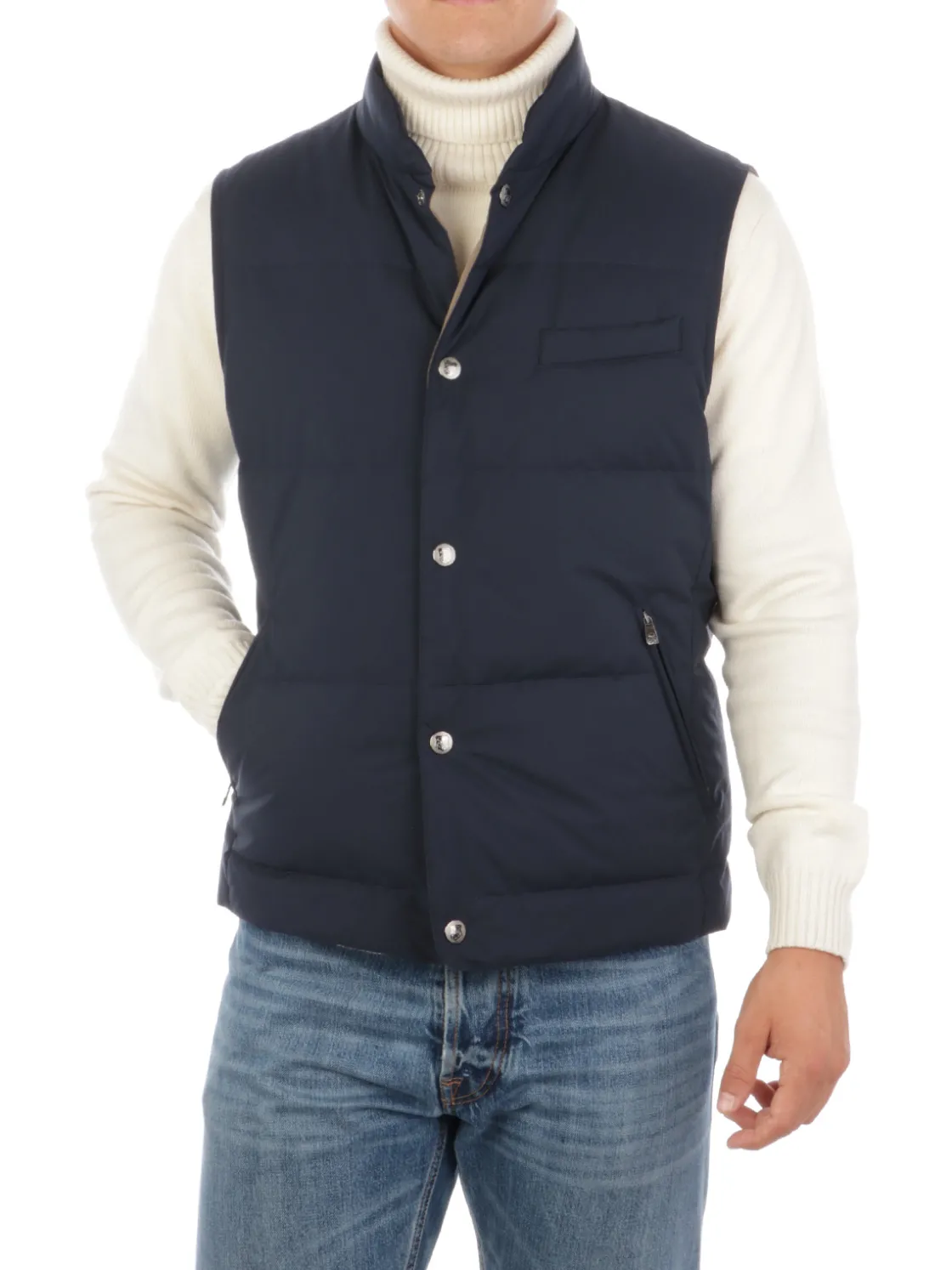 Corneliani | Gilet Uomo Imbottito in Piumino>Uomo Gilet E Smanicati