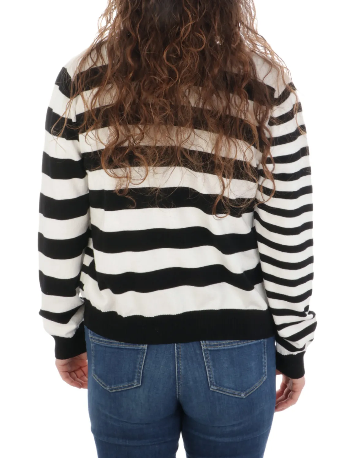 Crochè Croche | Giacca Bottoni A Righe>Donna Maglie