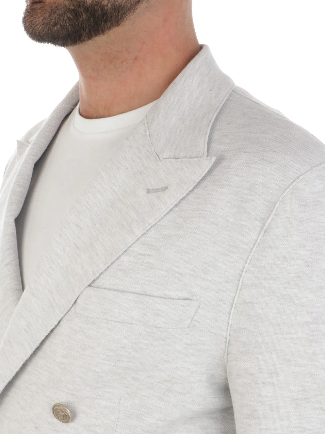 Eleventy | Giacca Doppiopetto Uomo in Cotone Stretch>Uomo Blazer E Giacche