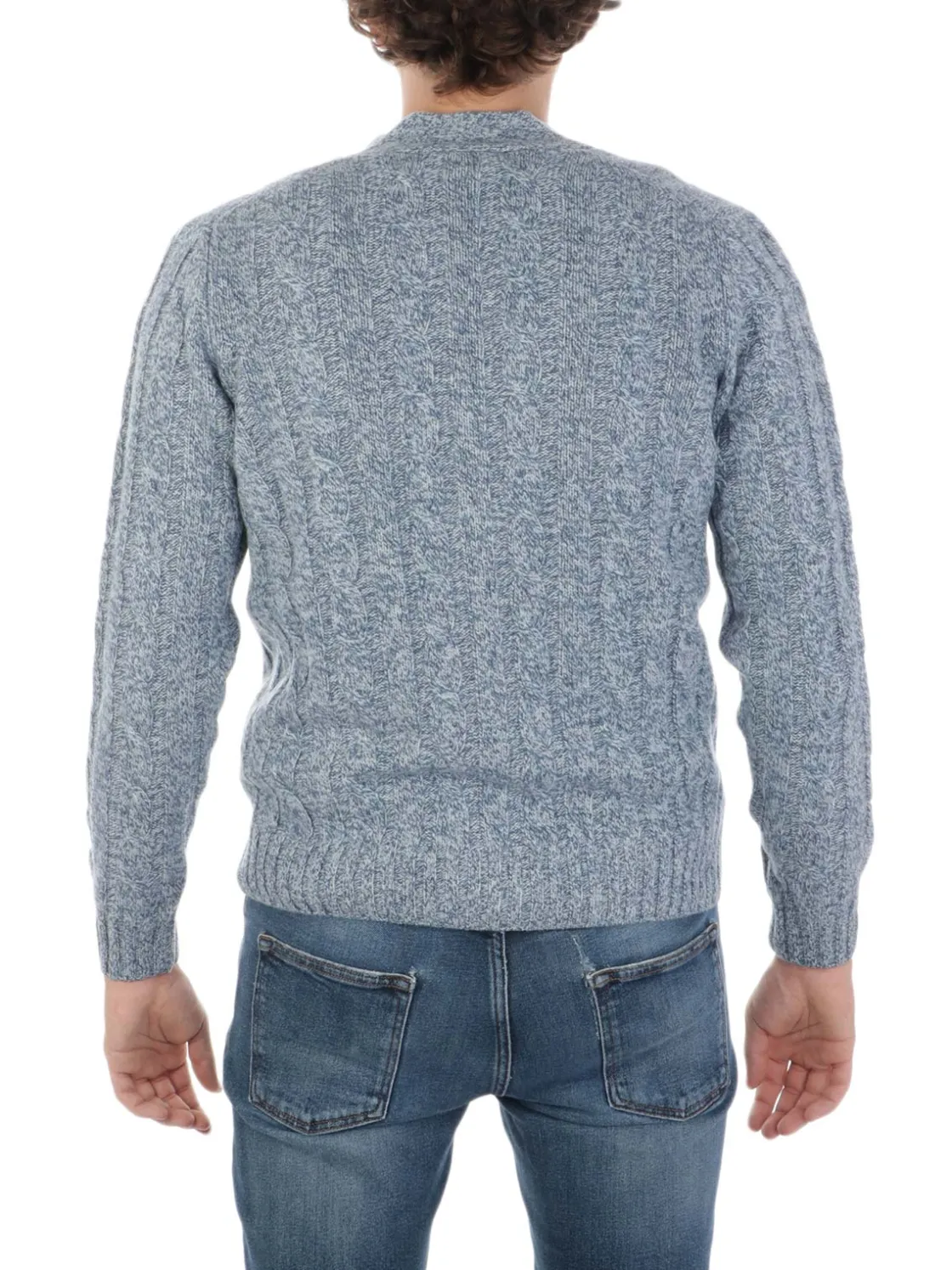 Filippo De Laurentiis | Cardigan Uomo in Lana a Treccia>Uomo Maglie
