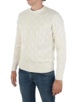 Filippo De Laurentiis | Maglia Uomo in Lana e Cashmere a Treccia>Uomo Maglie