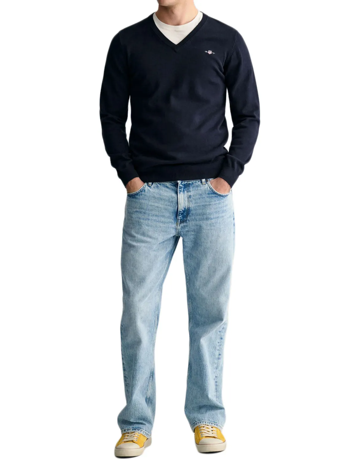 Gant | Classic Cotton V-Neck>Uomo Maglie