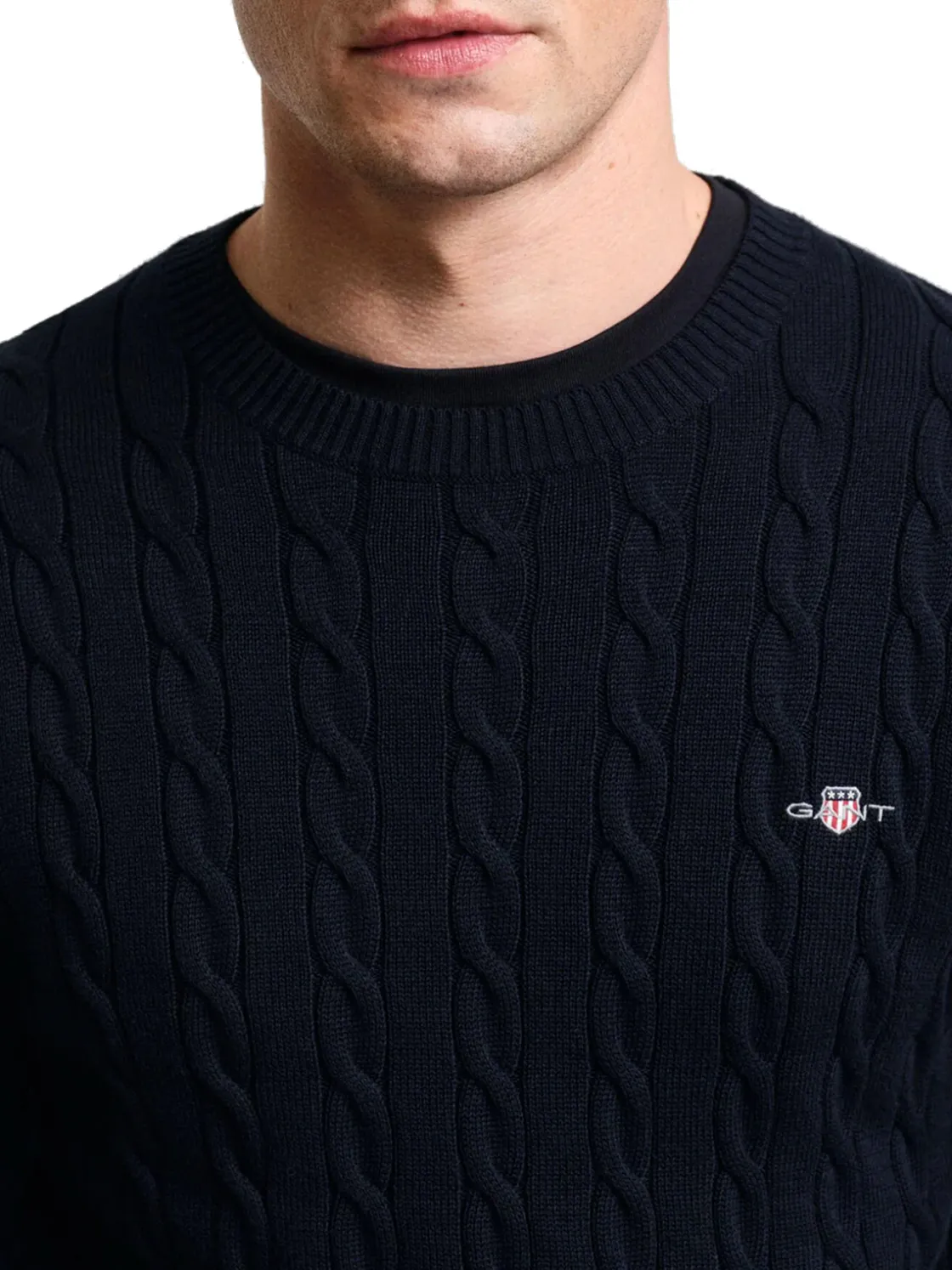 Gant | Cotton Cable C-Neck>Uomo Maglie