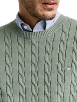Gant | Cotton Cable C-Neck>Uomo Maglie