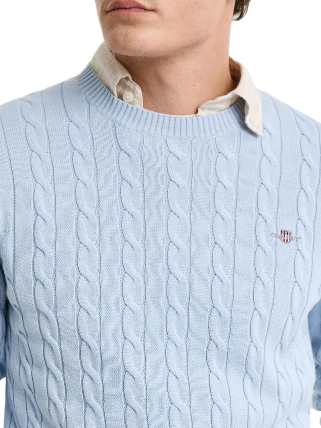Gant | Cotton Cable C-Neck>Uomo Maglie