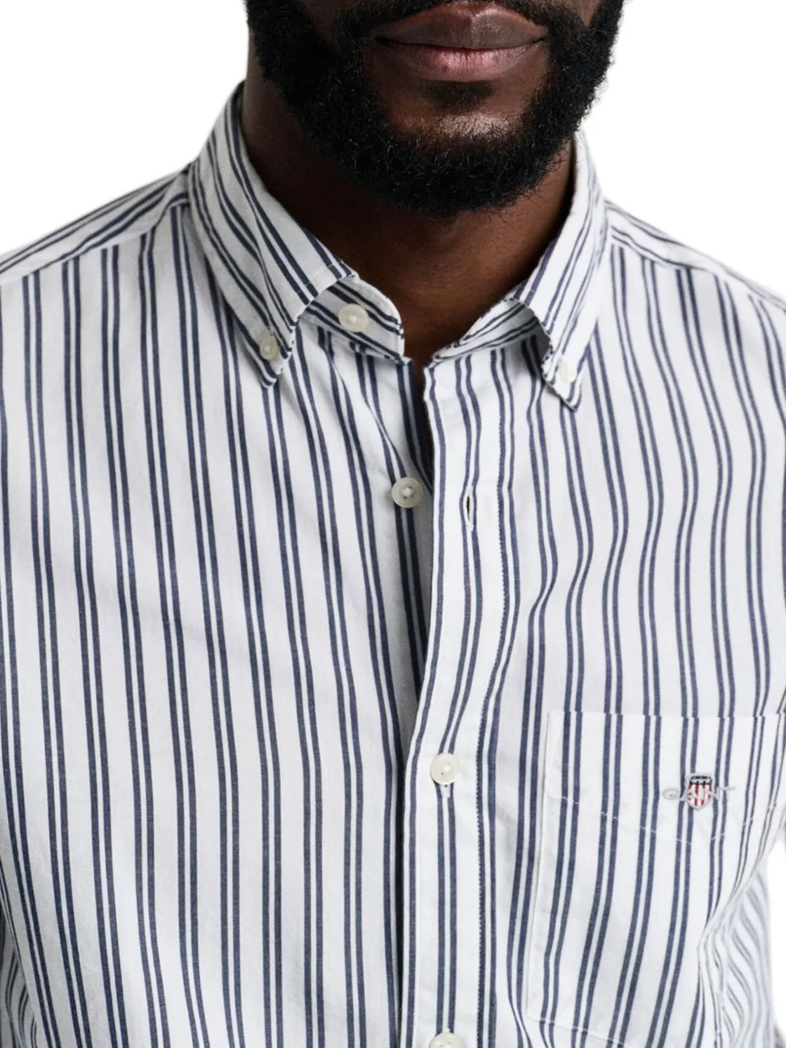 Gant | Reg Classic Poplin Stripe Shirt>Uomo Camicie