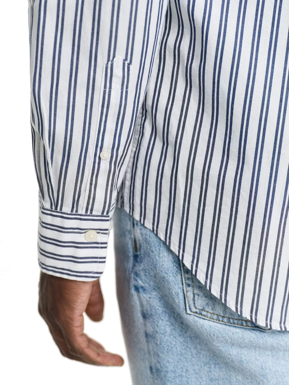 Gant | Reg Classic Poplin Stripe Shirt>Uomo Camicie