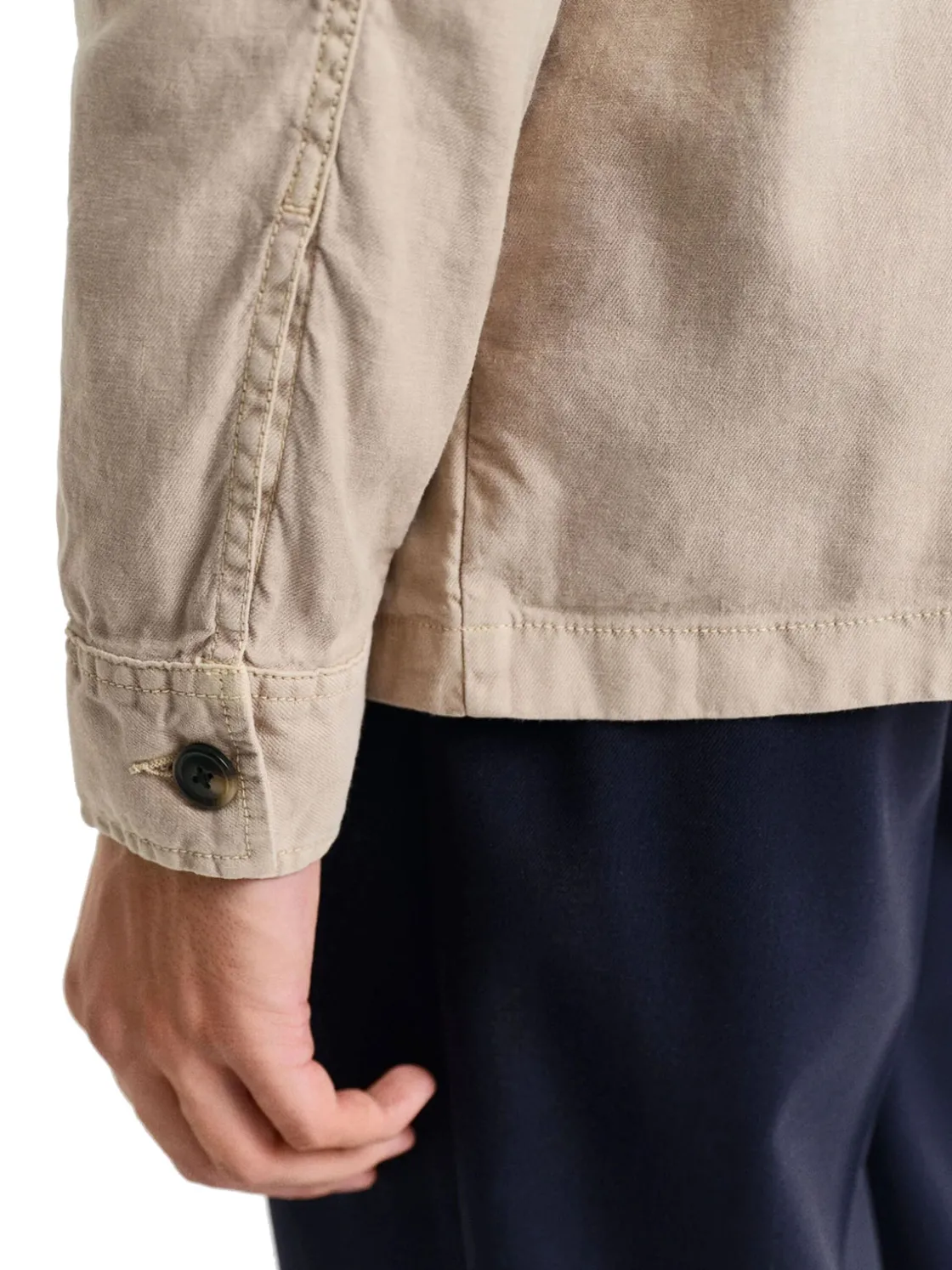 Gant | Reg Cot/Linen Overshirt>Uomo Camicie