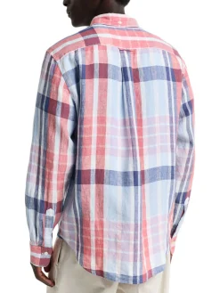 Gant | Reg Linen Madras Shirt>Uomo Camicie