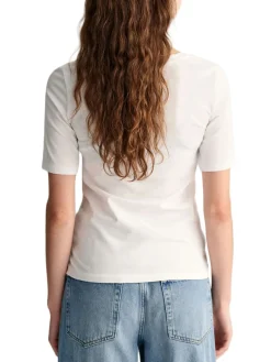 Gant | Slim Cot/Ela Ss Scoop Neck Top>Donna T-Shirts