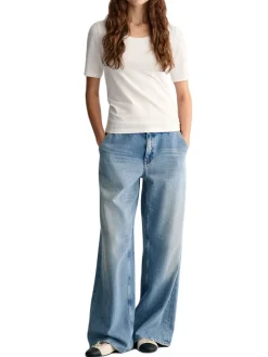 Gant | Slim Cot/Ela Ss Scoop Neck Top><noscript><img width=