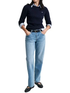 Gant | Stretch Cotton Cable C-Neck><noscript><img width=