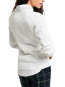 Gant | Stretch Cotton Cable C-Neck>Donna Maglie