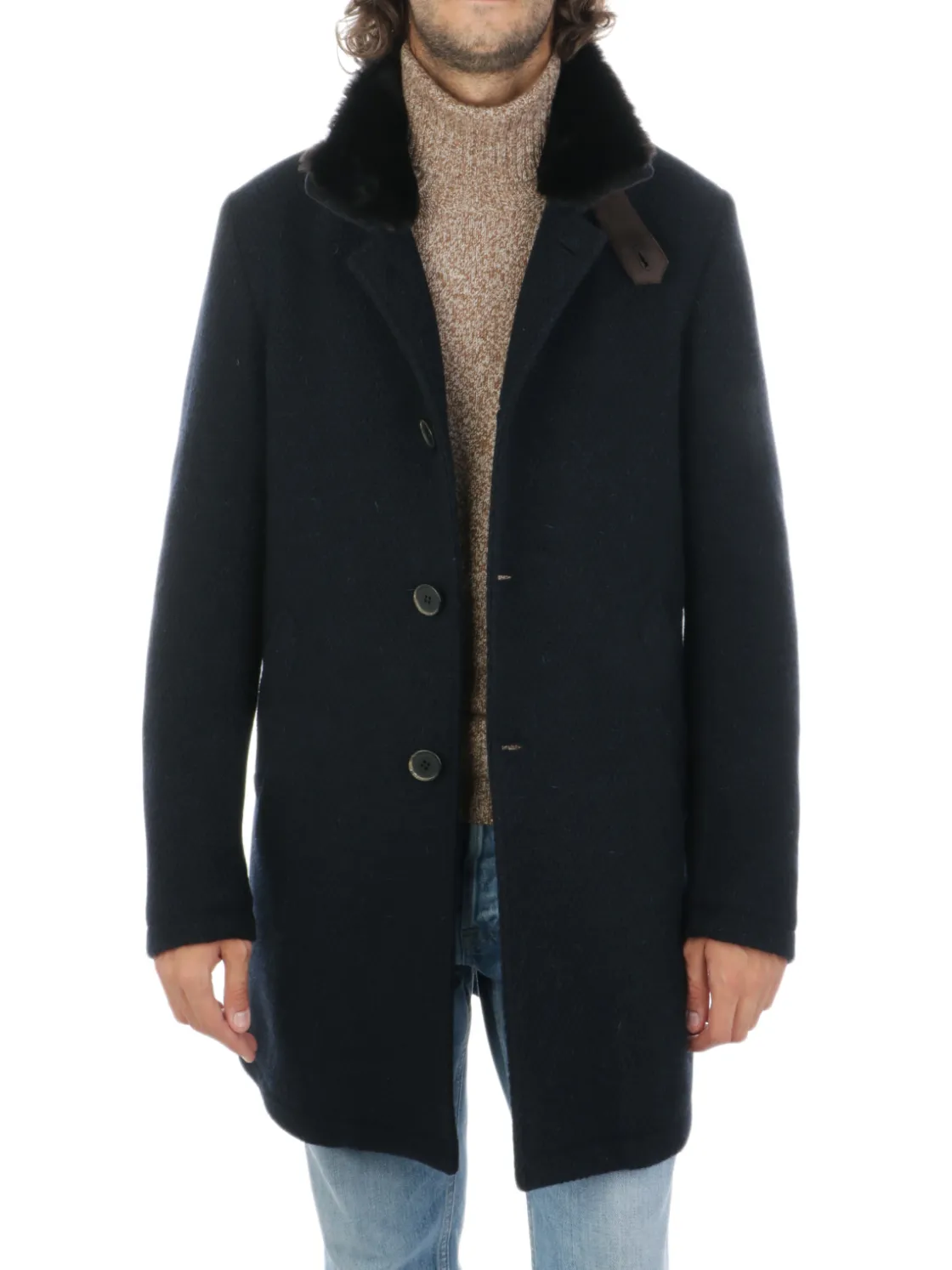 Gimo's | Cappotto Uomo in Lana Honeycomb>Uomo Cappotti E Trench