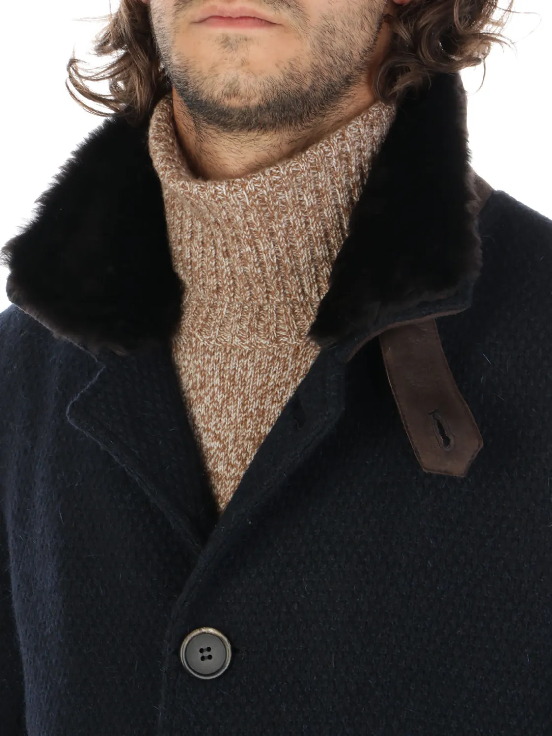 Gimo's | Cappotto Uomo in Lana Honeycomb>Uomo Cappotti E Trench