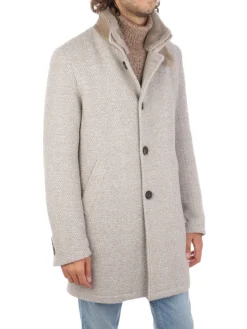 Gimo's | Cappotto Uomo in Lana Honeycomb>Uomo Cappotti E Trench