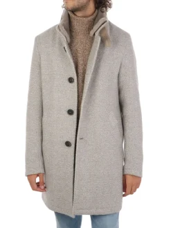 Gimo's | Cappotto Uomo in Lana Honeycomb>Uomo Cappotti E Trench