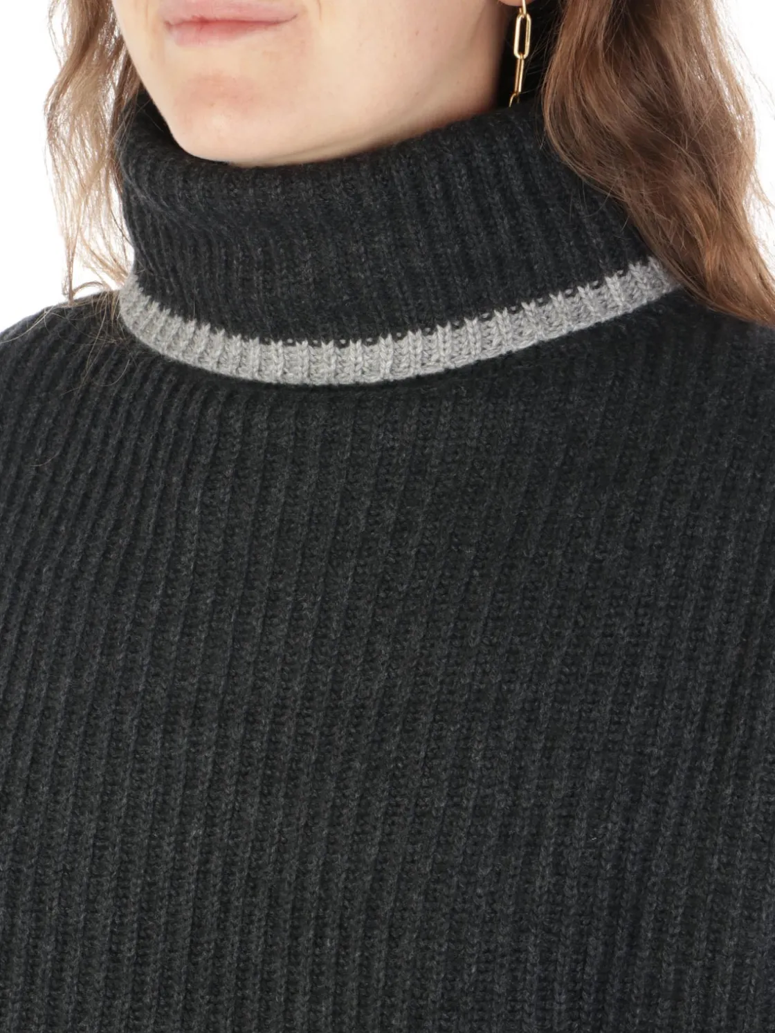 Incontro7 INCONTRO 7 | Dolcevita Donna a Coste in Lana e Cashmere>Donna Maglie