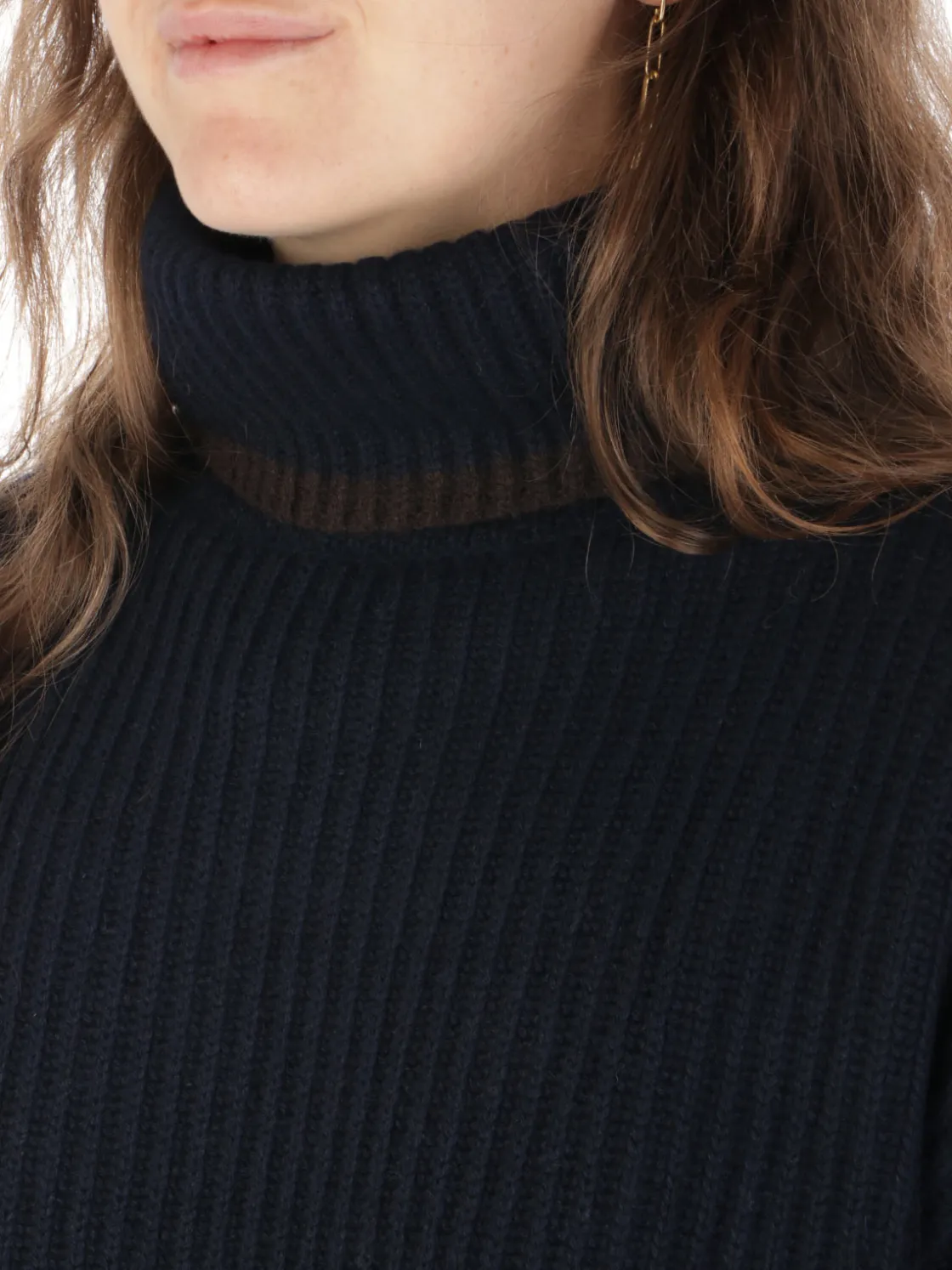 Incontro7 INCONTRO 7 | Dolcevita Donna a Coste in Lana e Cashmere>Donna Maglie