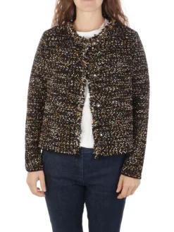 Kangra | Cardigan Corto Donna Punto Tramato><noscript><img width=