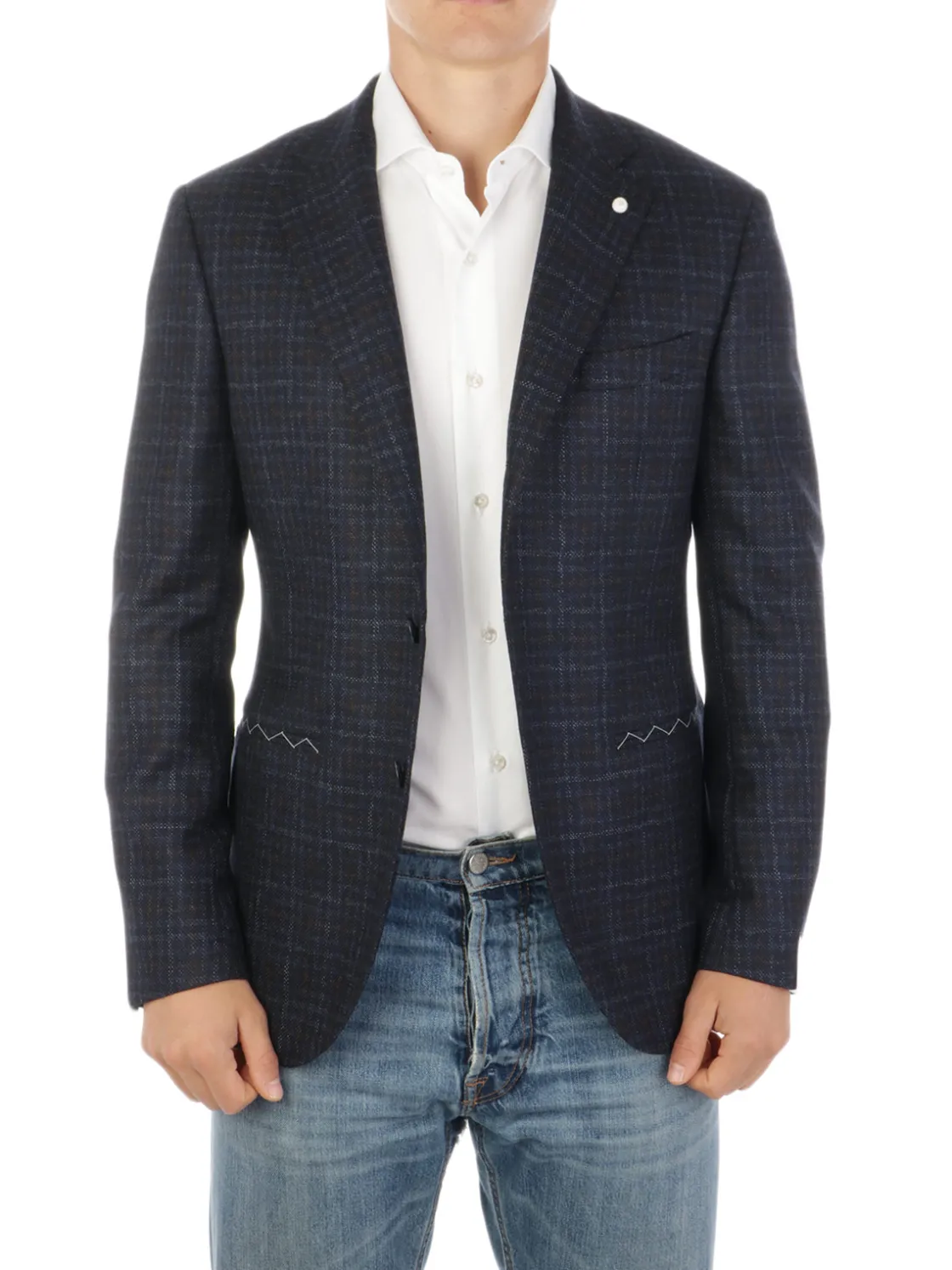 Luigi Bianchi Mantova | Giacca Uomo Principe di Galles>Uomo Blazer E Giacche