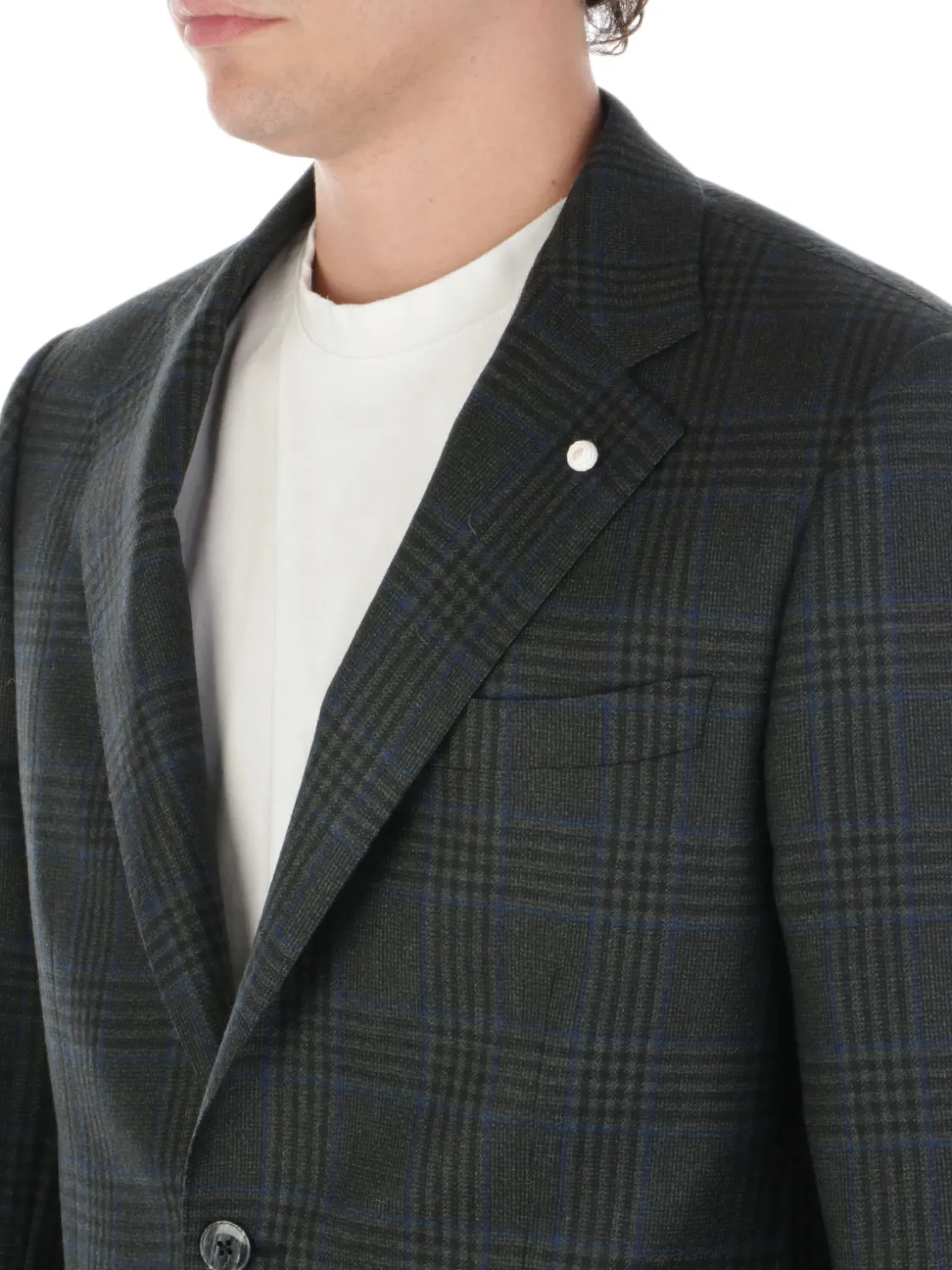 Luigi Bianchi Mantova | Giacca Uomo in Lana Principe di Galles>Uomo Blazer E Giacche