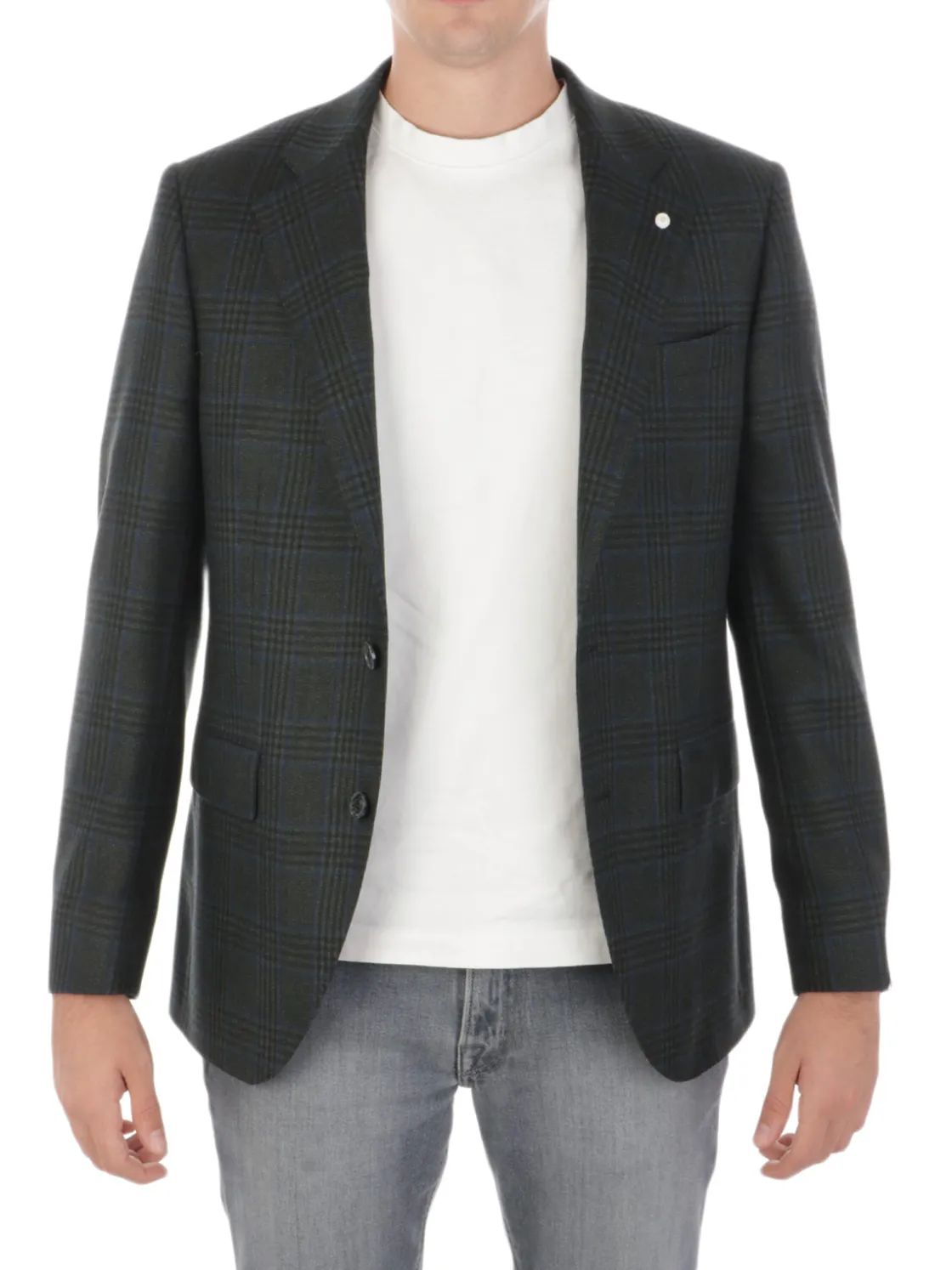 Luigi Bianchi Mantova | Giacca Uomo in Lana Principe di Galles>Uomo Blazer E Giacche
