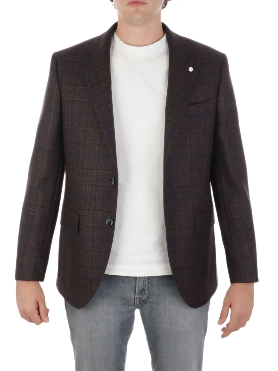 Luigi Bianchi Mantova | Giacca Uomo in Lana Principe di Galles>Uomo Blazer E Giacche